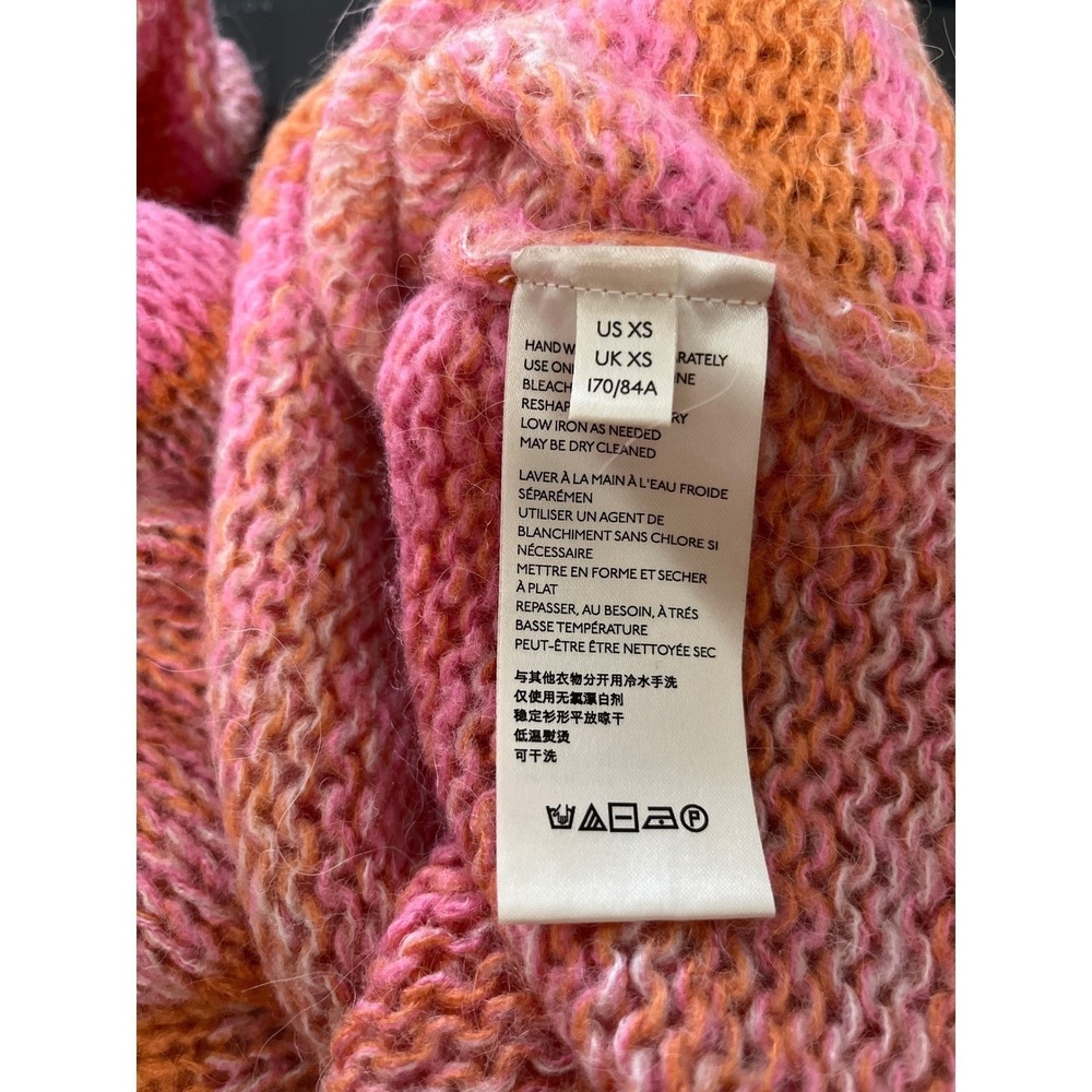 Free‎ People XS Oversized Alpaca Wool Blend Sweater Tunic Coral PinkB Boho Cozy - Picture 7 of 8